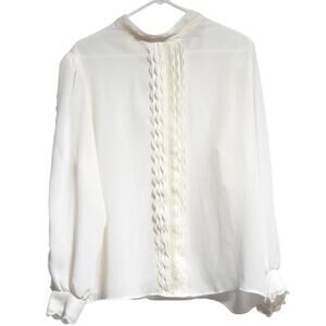 Vintage Armon Originals New York White Blouse Size 44 US 12